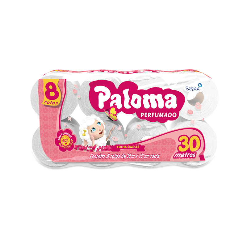  PALOMA 839259 PAPEL HIGIENICO PERFUMADO Paq x 8 Unid