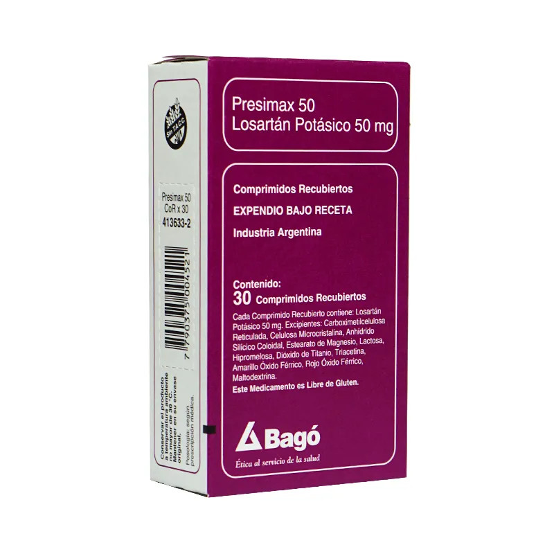  PRESIMAX 50 MG CAJA X 30 COMPRIMIDOS RECUBIERTOS