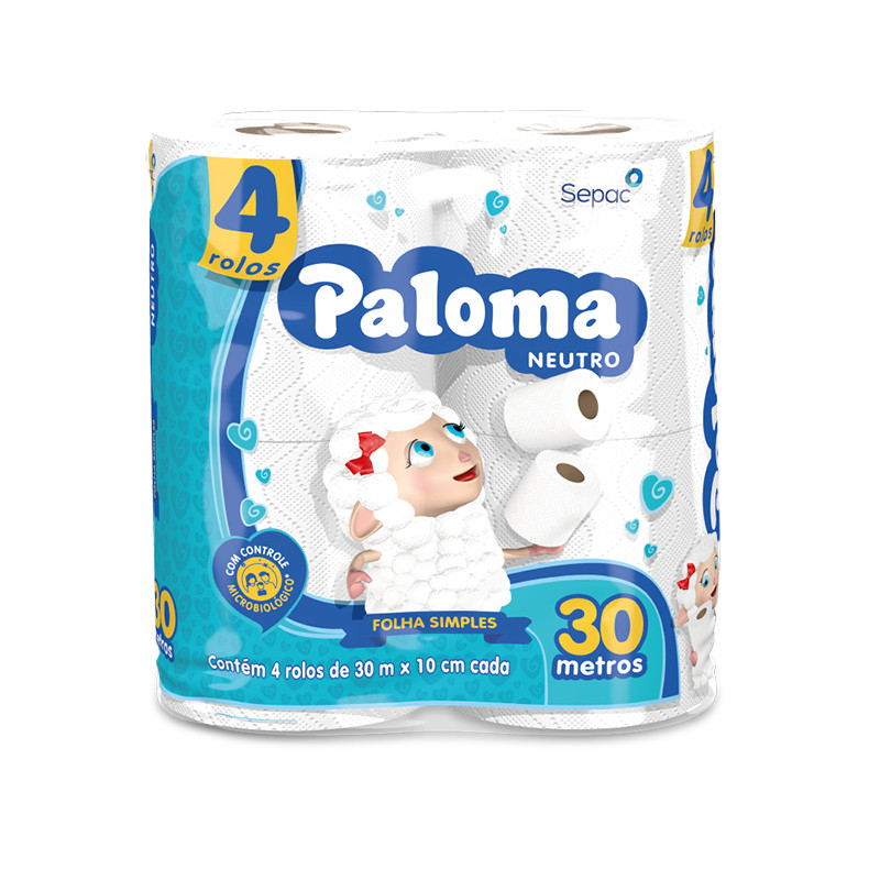  PALOMA 8245 PAPEL HIGIENICO NEUTRO Paq x 4 Unid