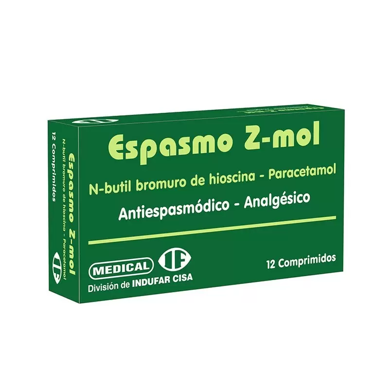 Comprar ESPASMO Z-MOL CAJA X 12 COMP Con Descuento de 20% en Farmacia y Perfumería Catedral