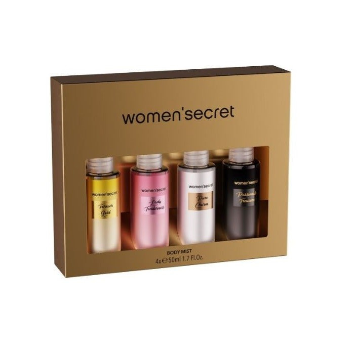  WOMEN'S SECRET 520 BODY MIST METALIC 4X50ML KIT