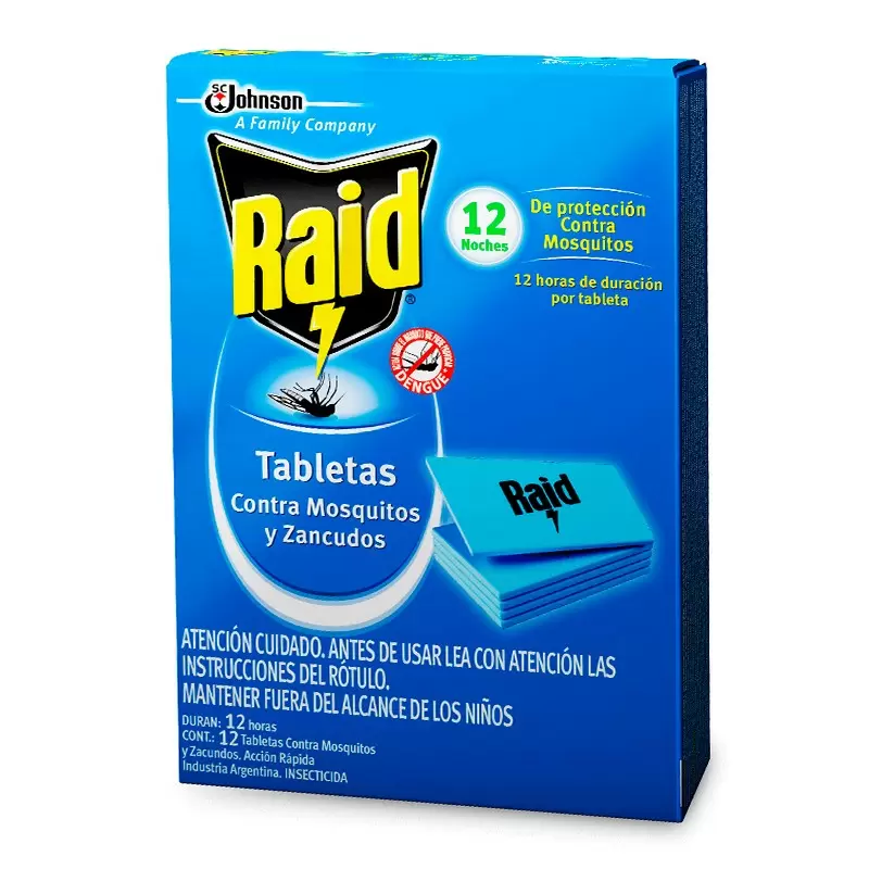  RAID TABLETAS CJ X 12 UNID