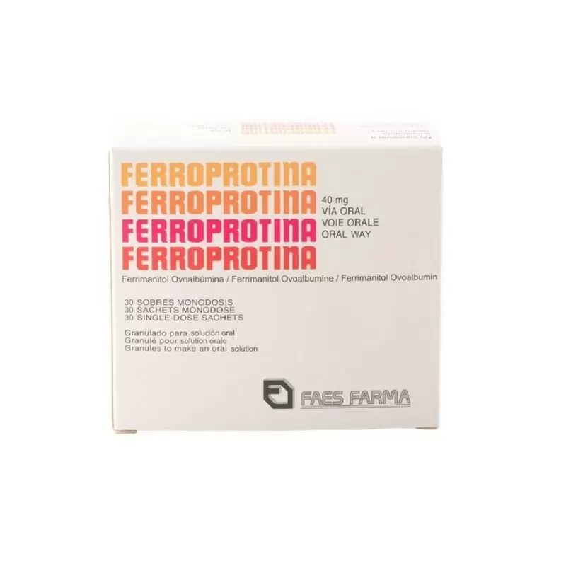  FERROPROTINA 40 MG CAJA X 30 SOBRE