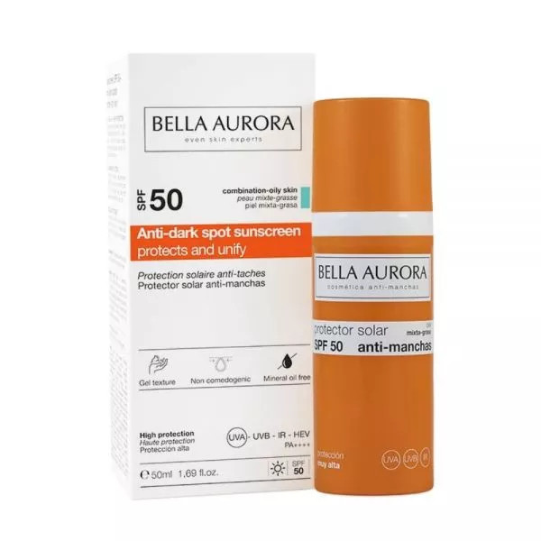  BELLA AURORA ANTI DARK GEL PROTECTOR SOLAR SFP 50 - FRASCO X 50 ML