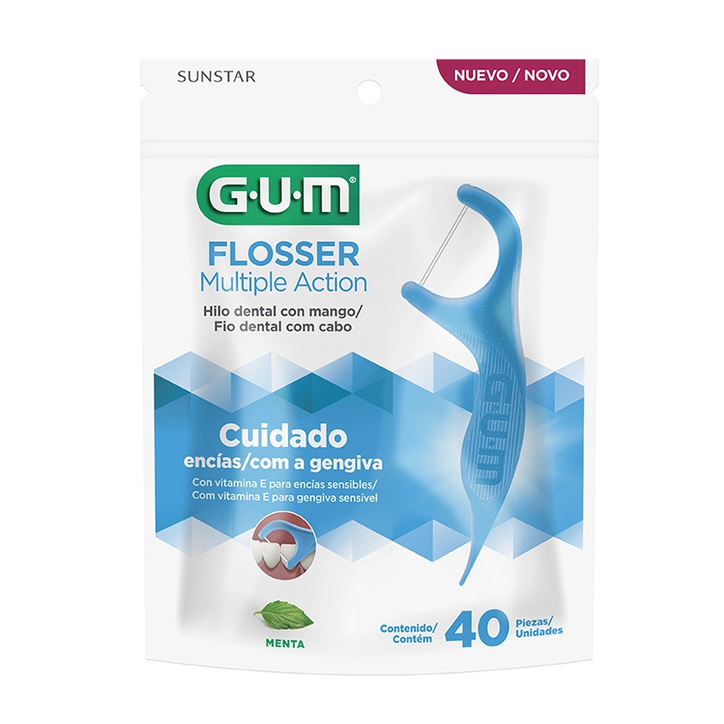  GUM FLOSSER MULTIPLE ACTION X 40 Unid