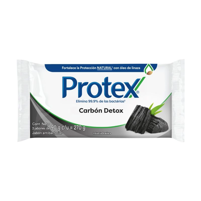  PROTEX JABON BARRA TRIPACK CARBON DETOX 3X90G