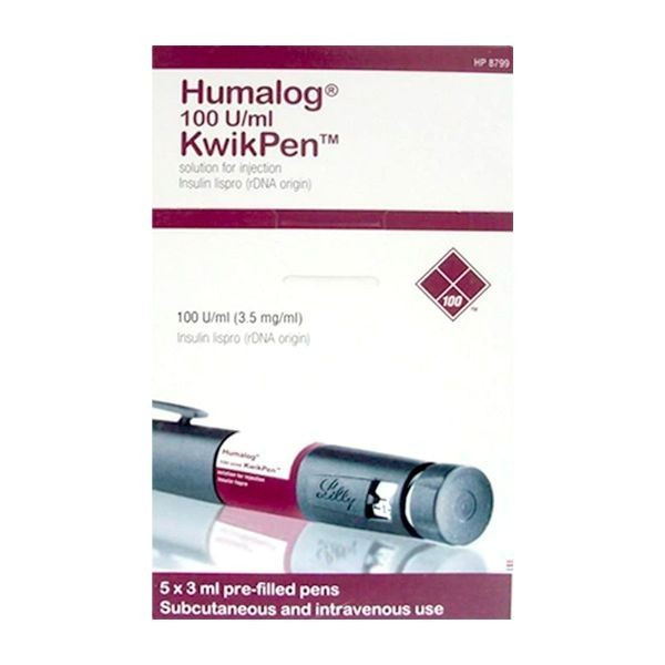  HUMALOG KWIKPEN X 5 CARTUCHOS CAJA X 3 ML