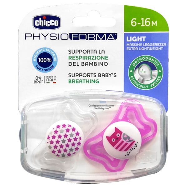  CHUPETE PHYSIO LIGHT ROSA A6-1 6M 2 UDS - 71033 blister