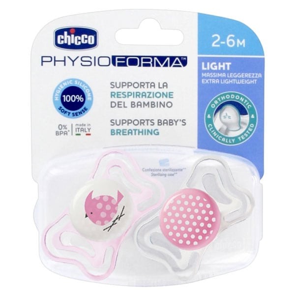  CHUPETE PHYSIO LIGHT ROSA A2-6M 2 UDS - 71031-1 blister