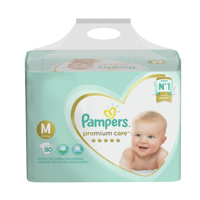  PAMPERS PREMIUM CARE MED PAQ X 80 UNID