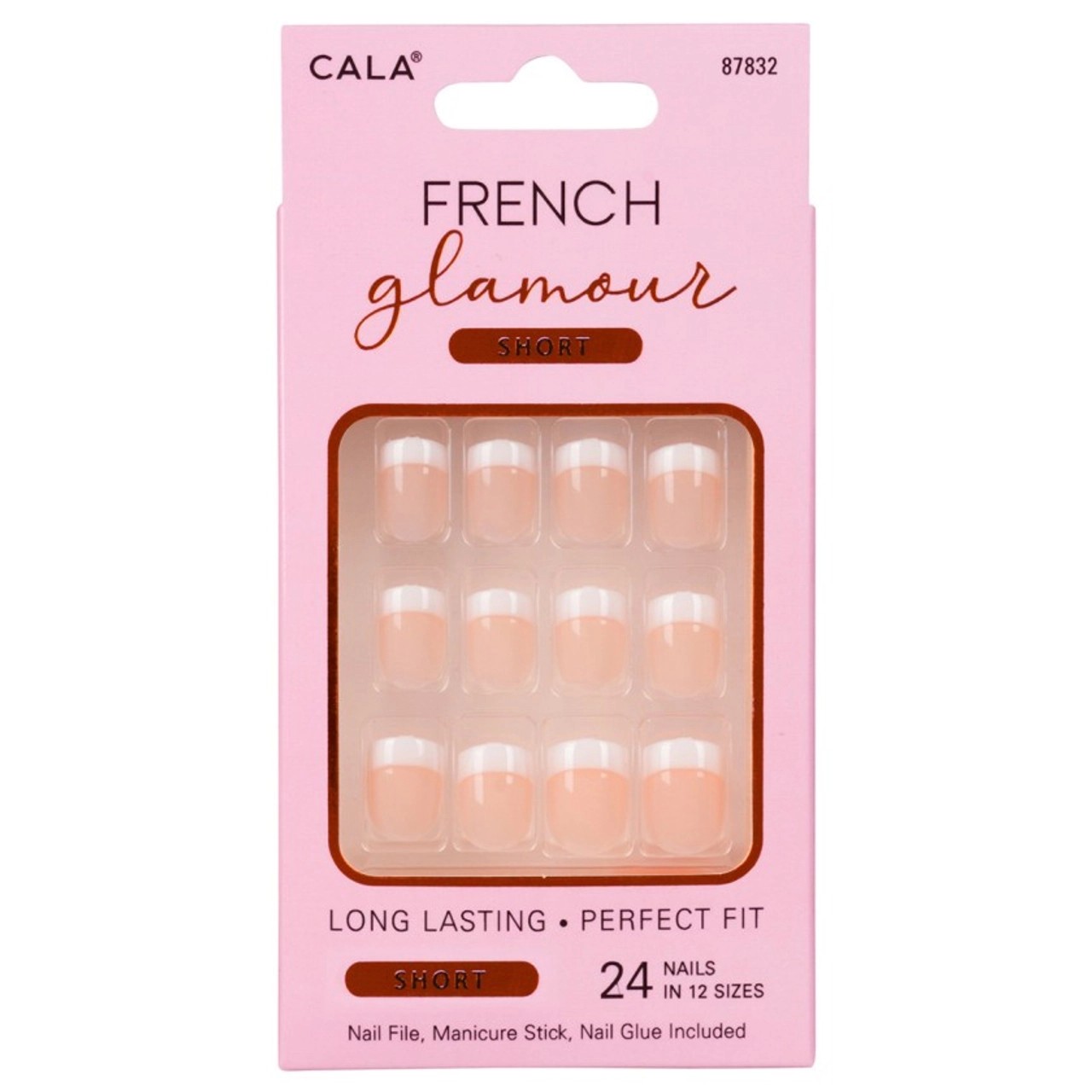  CALA 87832 UÑAS POST.FRENCH GLAM.SHORT C/PEG. CJ