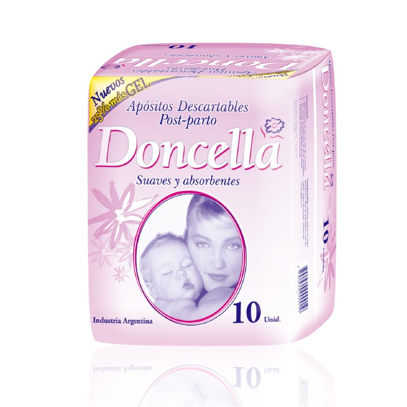 DONCELLA 0019 APOSITO POST PARTO Paq x 10 Unid