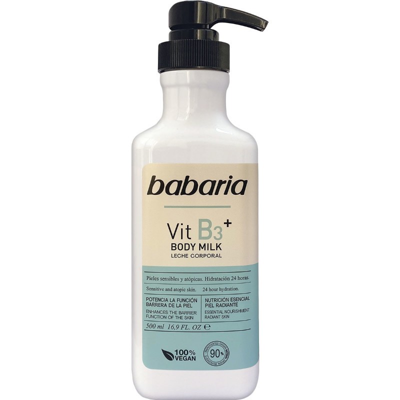 BABARIA 30080 BODY MILK VITAMINA B3 Fco x 500 ML