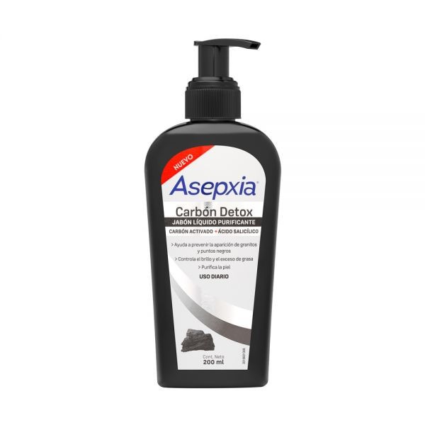  ASEPXIA JABON CARBON LIQUIDO FCO X 200 ML