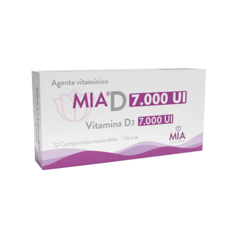 MIA D 7000 UI CAJA X 12 COMPRIMIDOS MASTICABLES