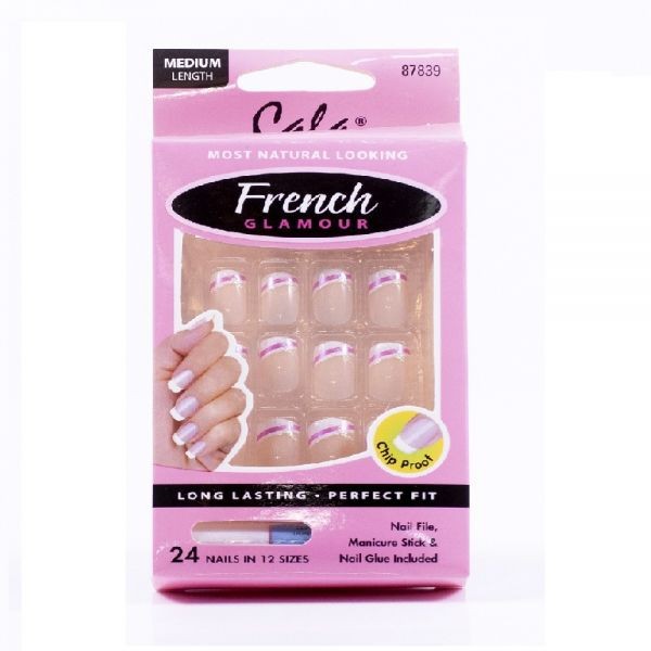 CALA 87839 UÑAS POST. FRENCH GLAM.MED C/PEG. CJ CJ