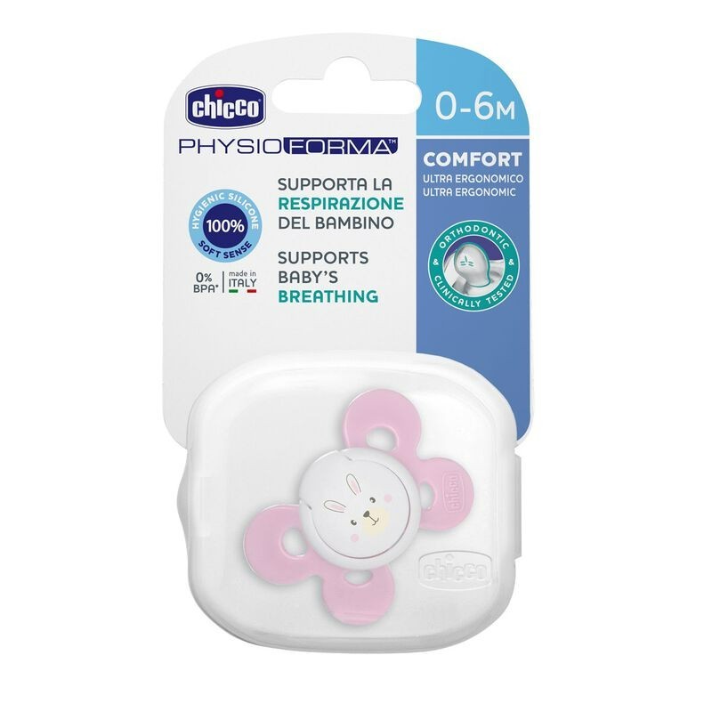  CHICCO 74911-11CHUP CONFORT ROSA SIL 0-6M blister