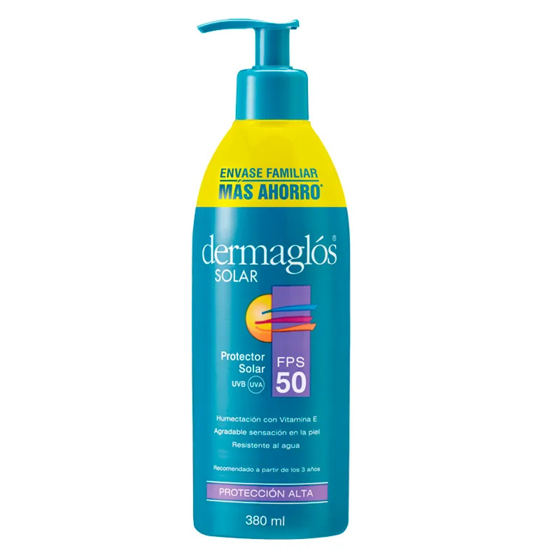 DERMAGLOS SOLAR F50 RA EMUL. Fco x 380 ML