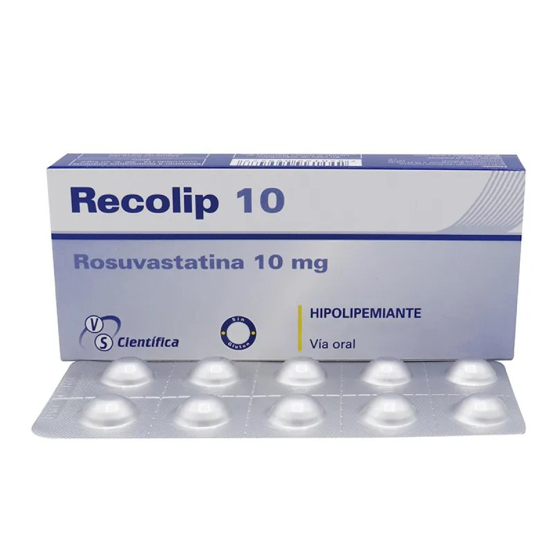  RECOLIP 10 MG CAJA X 30 COMP REC