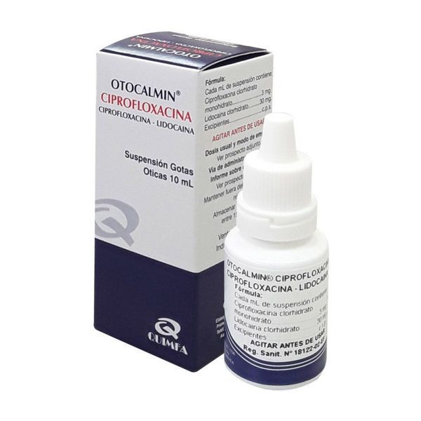  OTOCALMIN CIPROFLOXACINA GOTAS FCO X 10 ML